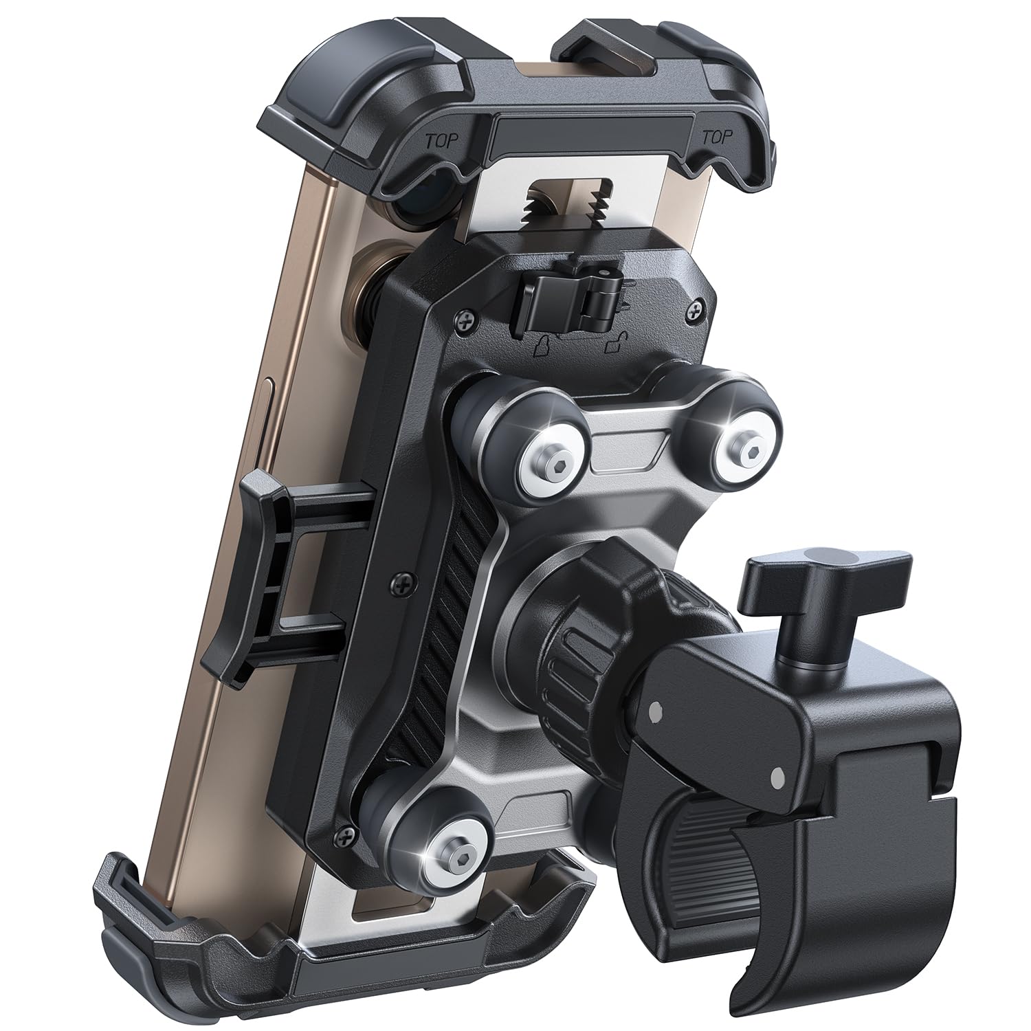 JOYROOM Motorcycle Phone Mount Holder - [Dual Vibration Dampener] 150mph Anti-Sh