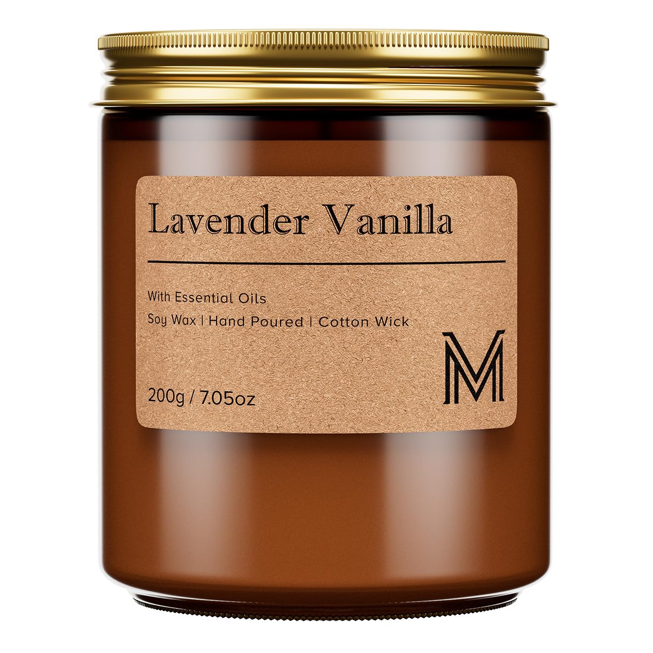 M&SENSE Lavender Vanilla Scented Candle | Non-Toxic Soy Candle Gift Set l Long L
