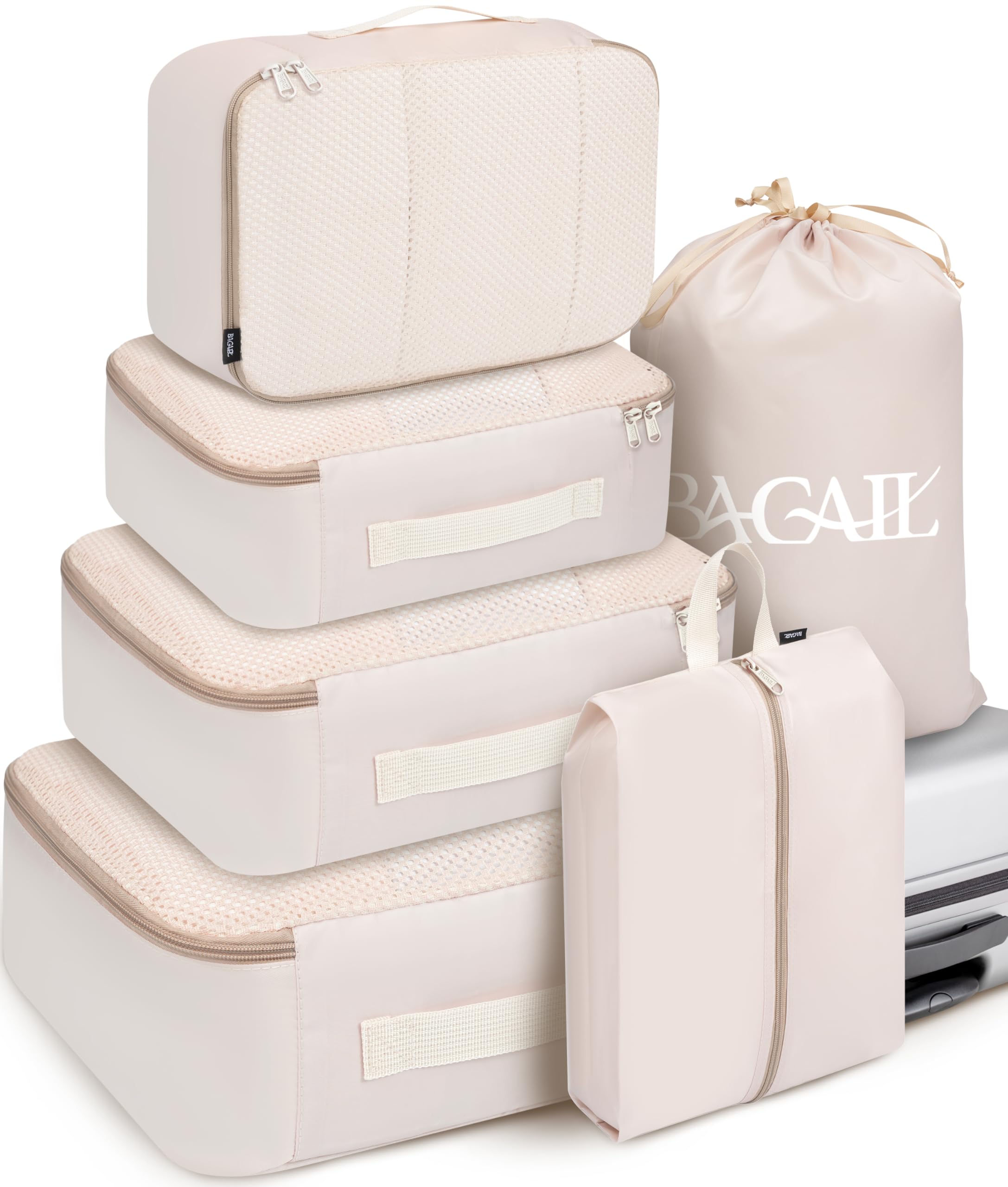 BAGAIL 8 Set Packing Cubes Luggage Packing Organizers for Travel Accessories