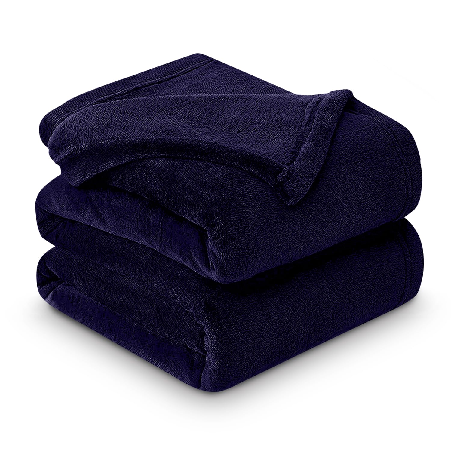 Gaveno Cavailia Super Soft Faux Fur Fleece Plain Throw Blanket, Blue, Double, 15