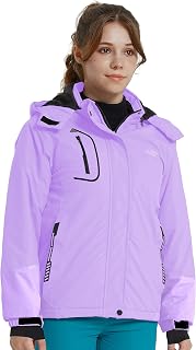 Wantdo Mountain Ski Jacket for Girls Waterproof Jacket