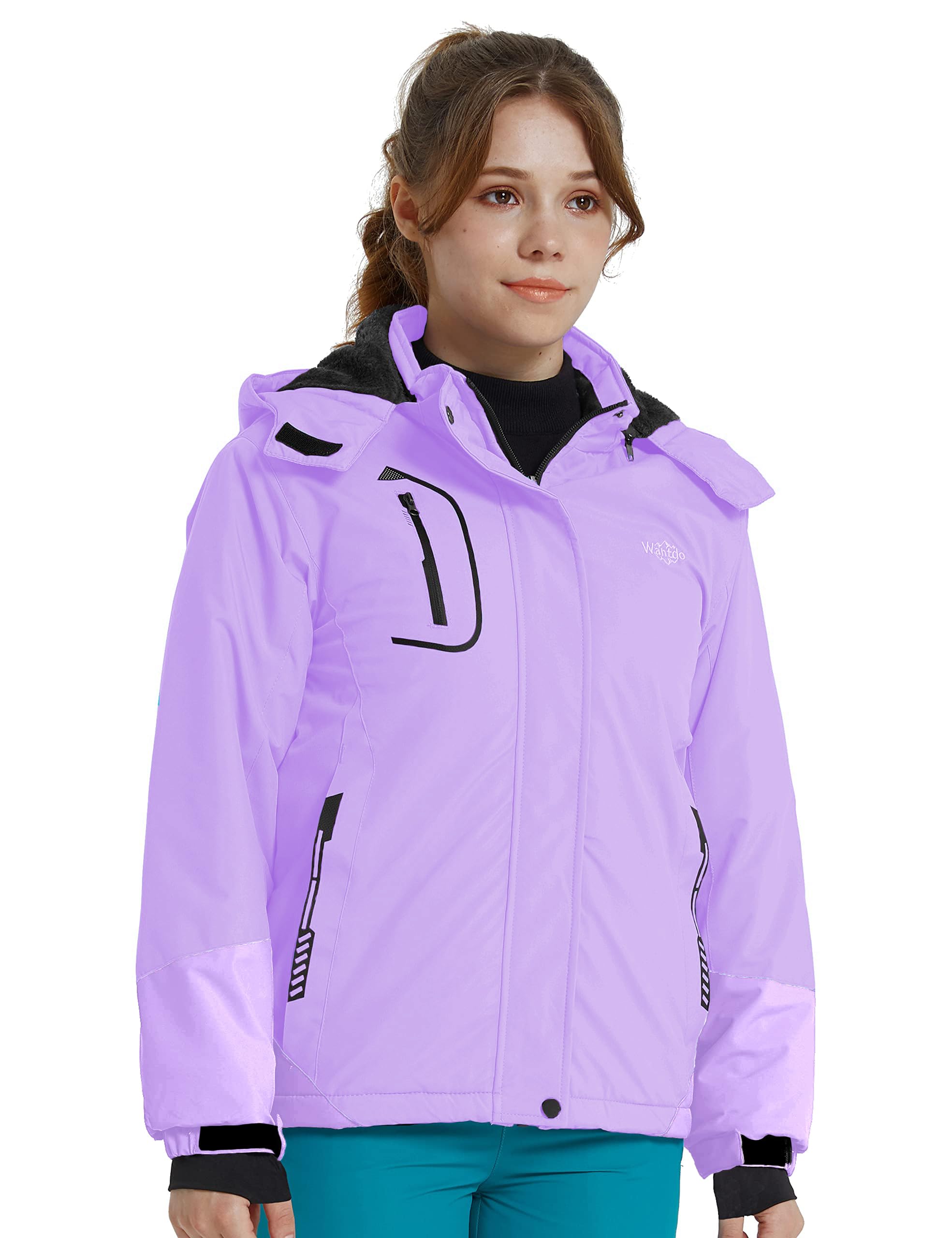 Wantdo Mountain Ski Jacket for Girls Waterproof Jacket