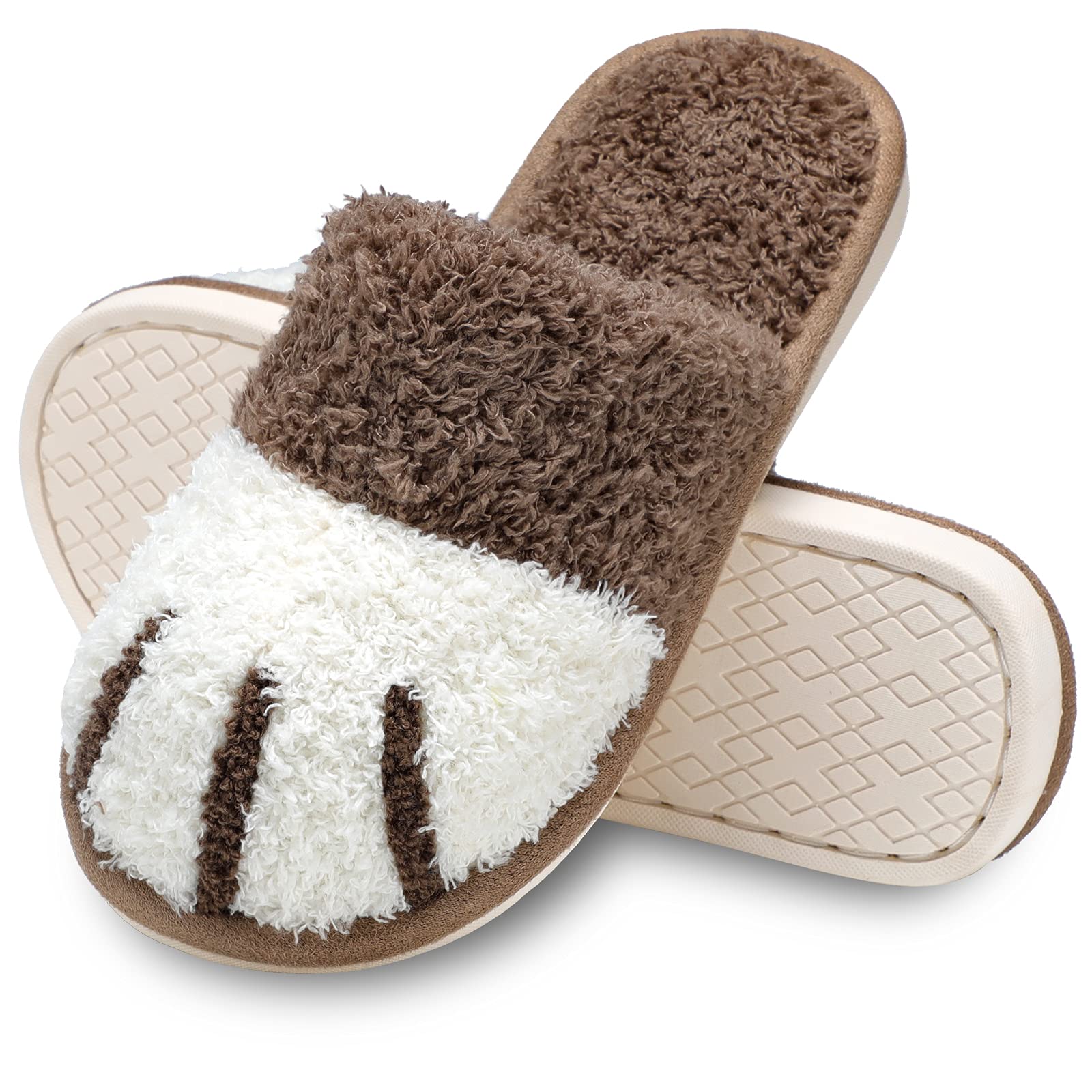 MAXTOP Pantofole in Cotone Peluche per Donna Zampa di Gatto Animale Invernali Ca