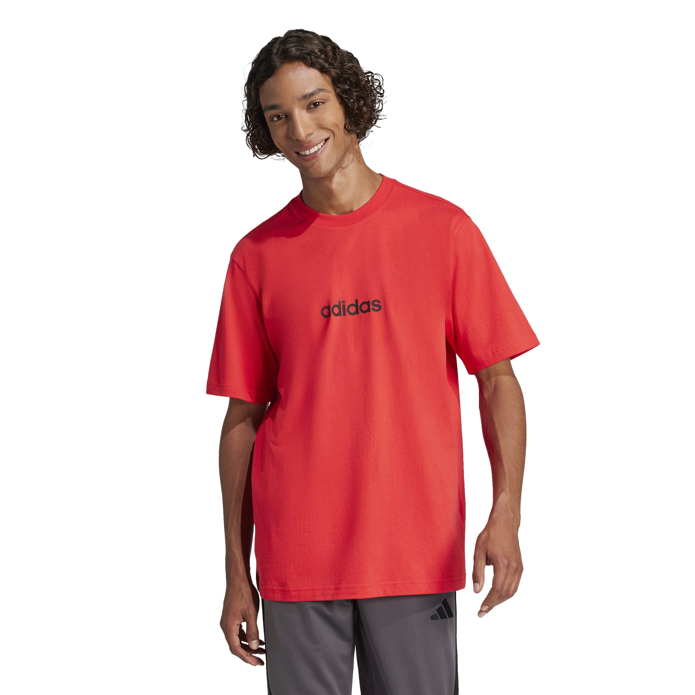 adidas Men's Essentials Linear Single Jersey T-Shirt