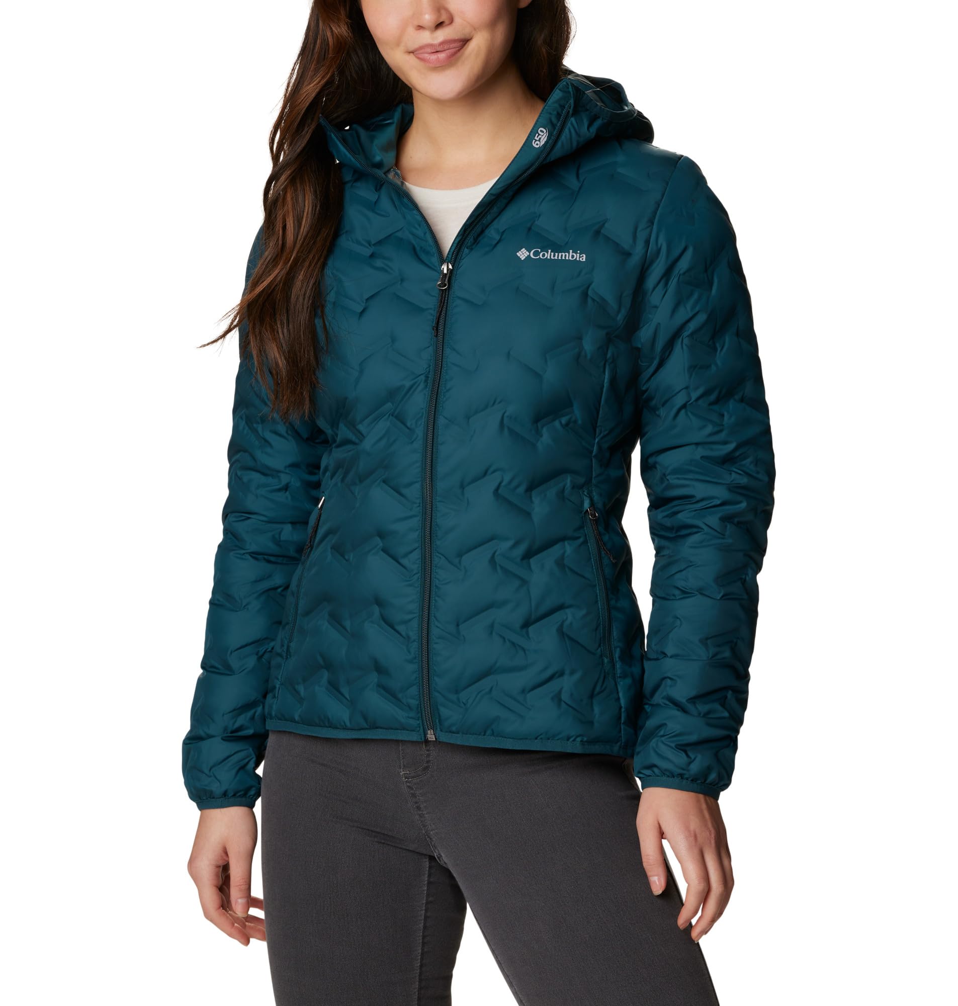 Columbia Women's Delta Ridge 2 Down Hooded Jacket Hooded Puffer Down Jacket (pac