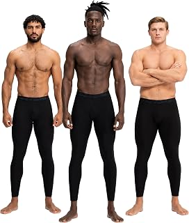 DEVOPS Confezione da 2 pantaloni a compressione da uomo sportivi con tasca/senza tasca, Nero/Nero/Nero, XX-Large