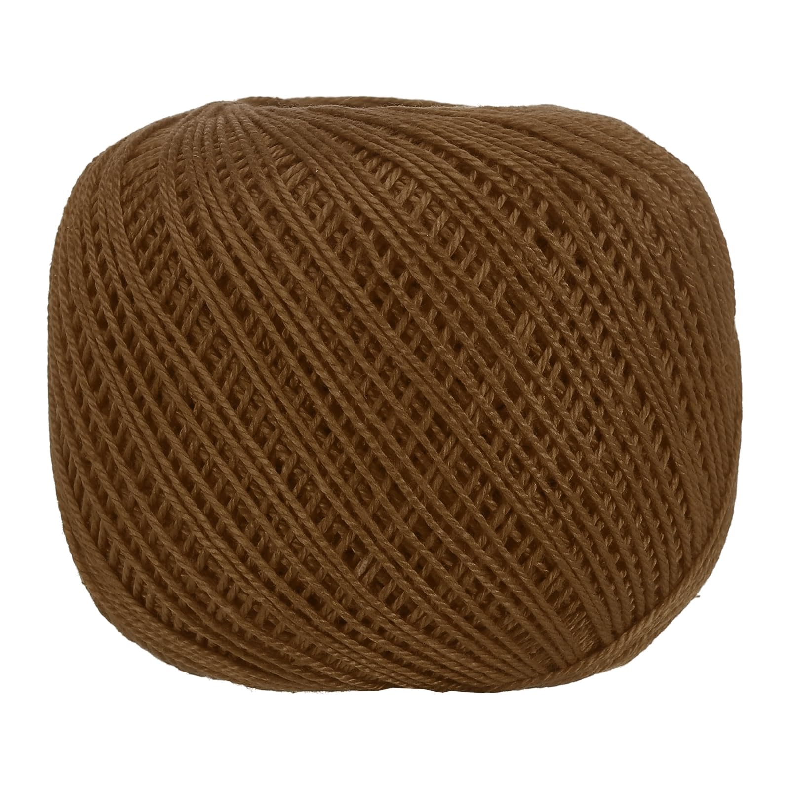 MECCANIXITY Crochet Thread Pearl Cotton Size 3 Brown Pearl 164 Yards | for Croch