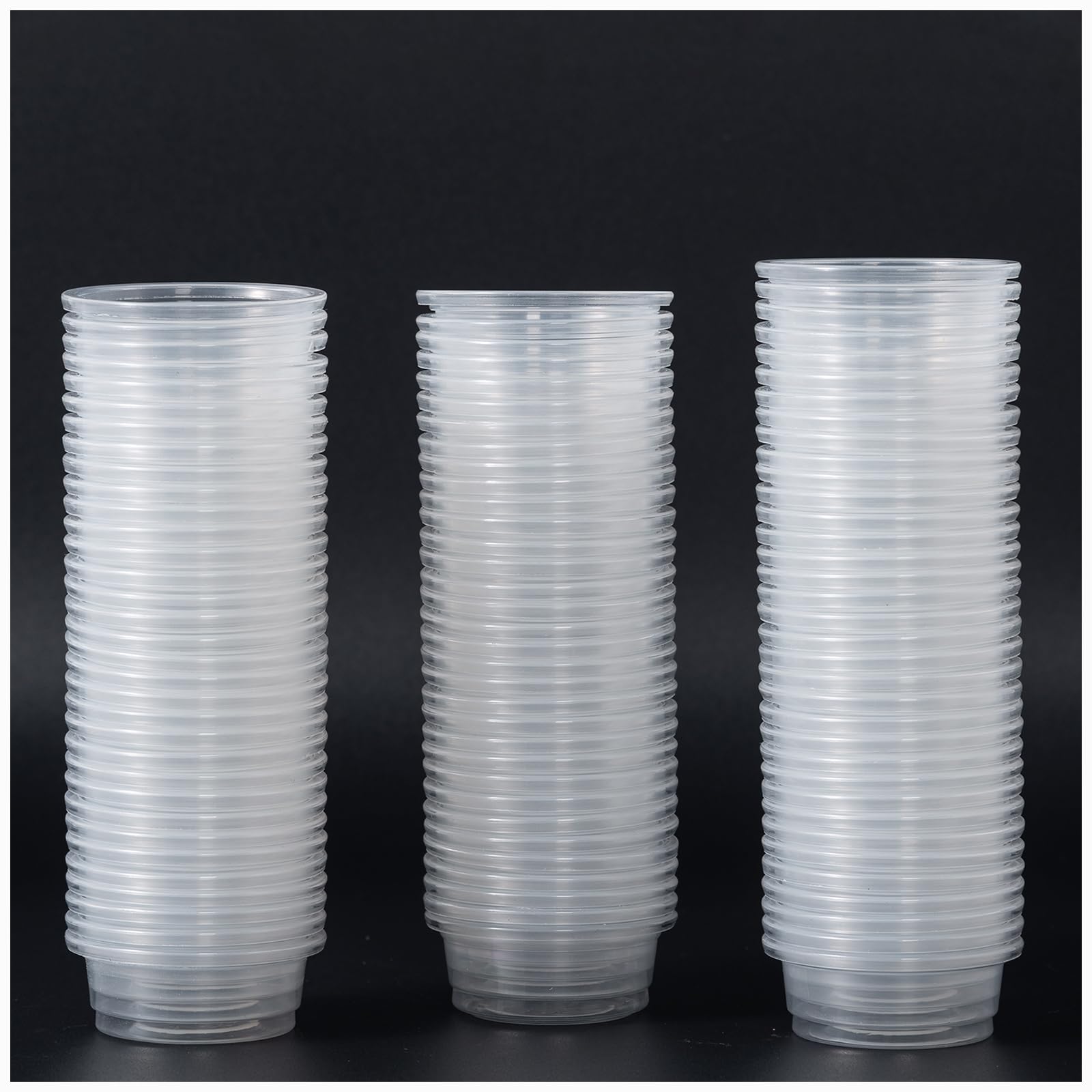 SLSON 100 Pcs Gecko Food and Water Cups 0.5 oz Transparent Plastic Feeder Cups f