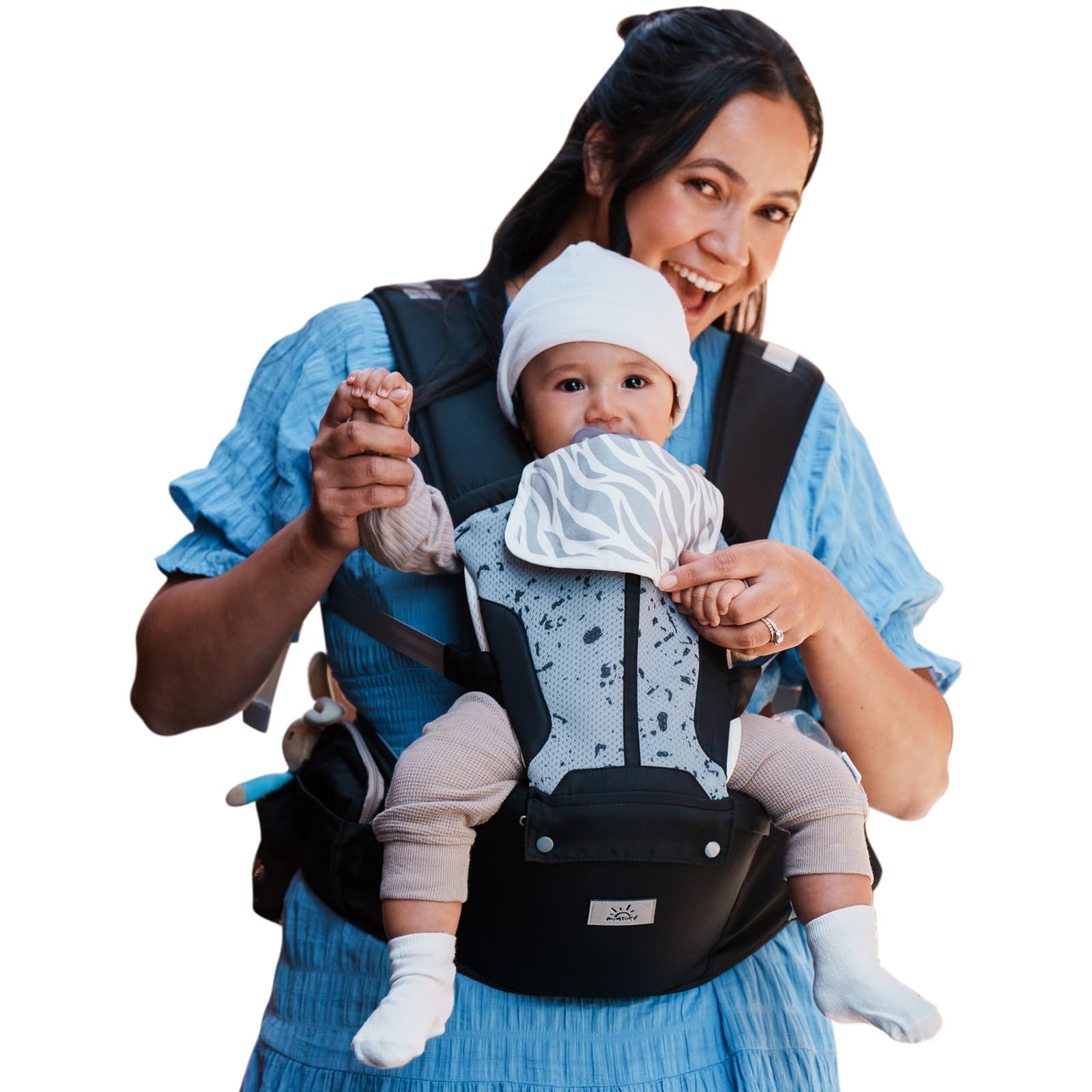 MOMTORY Safety-Certified 6-in-1 Baby Carrier Newborn to Toddler, Black | Plus Si