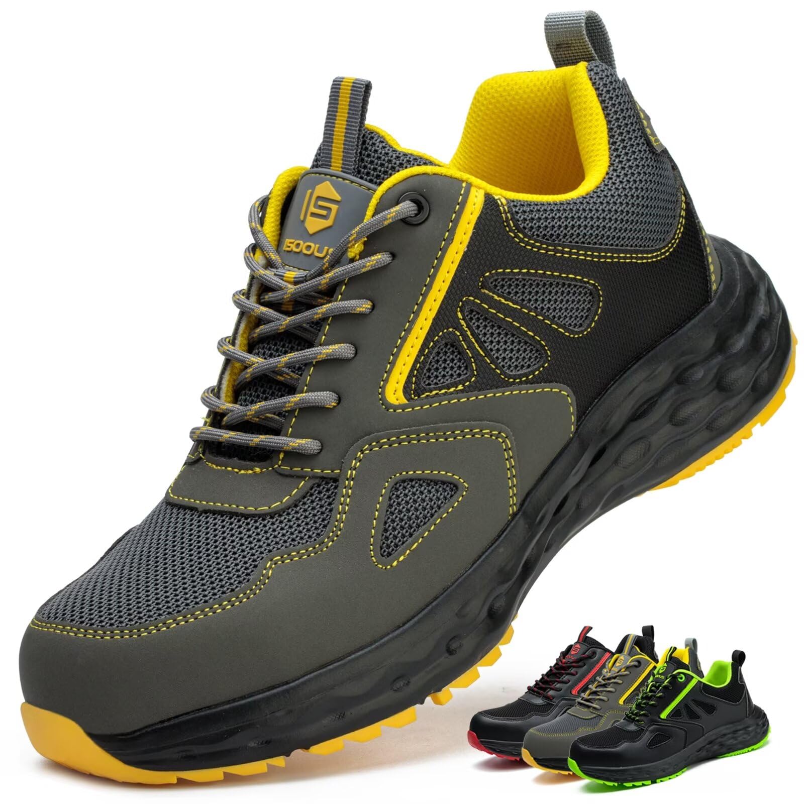 ISOOUS Safety Shoes Men Women Lightweight Work Shoes