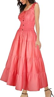 OSTOO Women's Summer 2025 Short Sleeve Boho Floral Print Multi-Layer Long Dress Flowy Casual