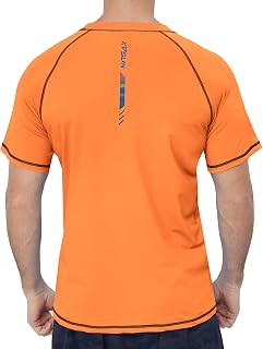 KPSUN Men's Swim Shirts Short Sleeve Quick Dry UPF 50+ Sun Protection Rash Guard Beach Fishing T Shirts