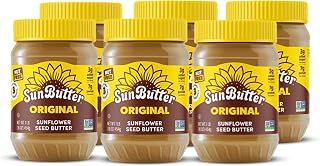 SunButter Original Sunflower Seed Butter, Nut Free Spread, 16 Oz, Pack of 6 | 7g Plant-Based Protein, Roasted Rich & Savory Flavor, Smooth Texture, gluten-free, Vegan, Kosher & Non-GMO
