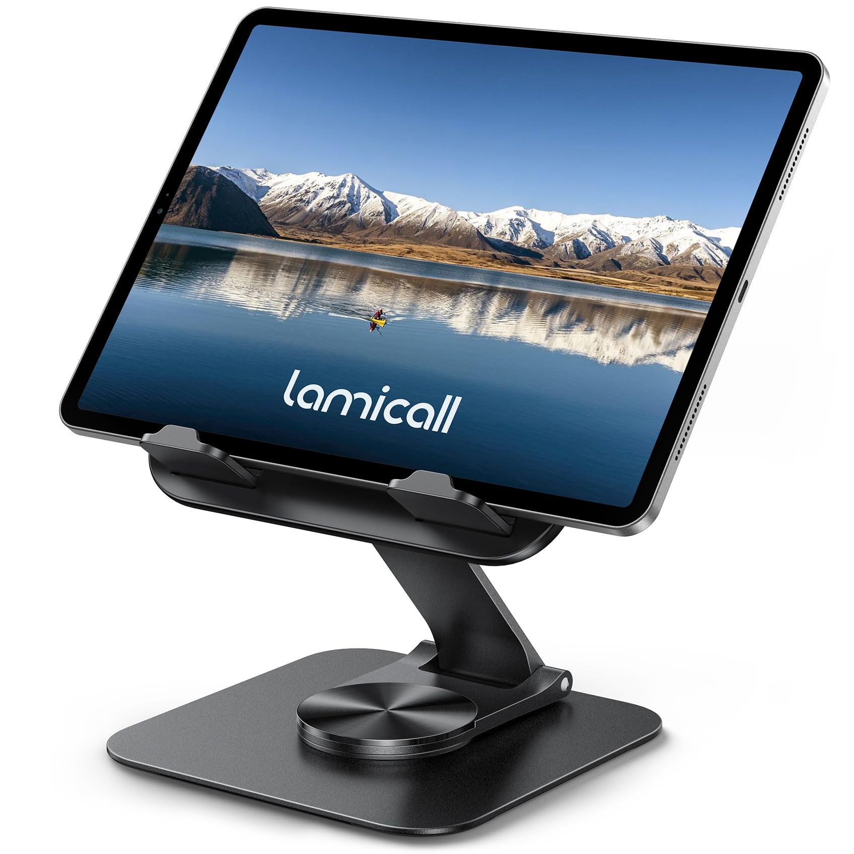 Lamicall Adjustable iPad Stand for Desk, Ultra-Slim Foldable, 360° Rotation | 36