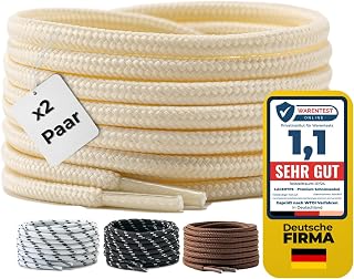 LaceHype 2 Paar Premium Schnürsenkel rund 4,5 mm Schühbänder aus Polyester