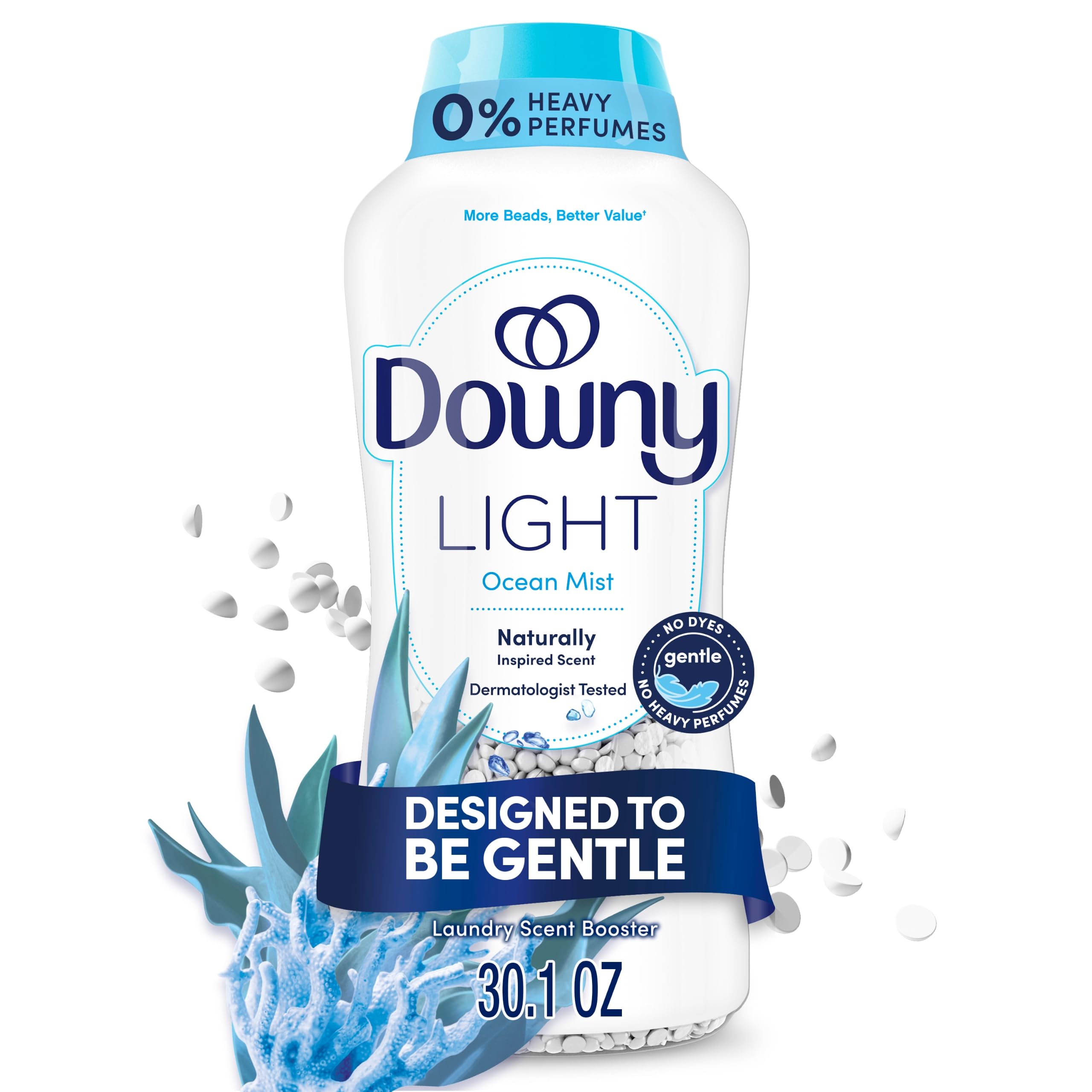 Downy Light Laundry Scent Booster Beads, Ocean Mist Scent, In-wash fabric beads 