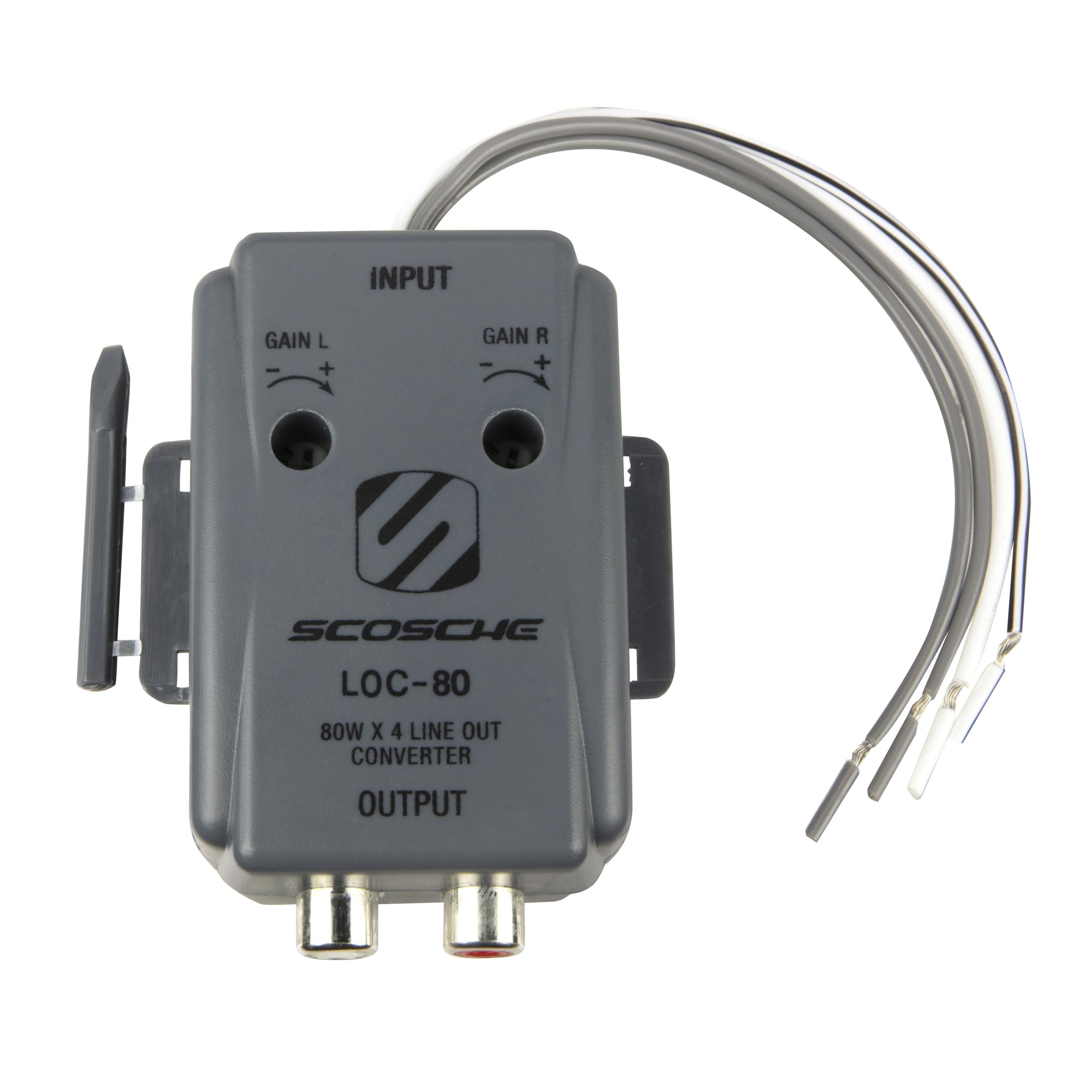 Scosche LOC80 Line Output Converter - 2 Channel High/Low RCA Converter Car Audio