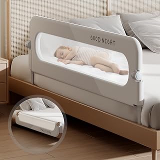 strenkitech Foldable Toddler Bed Rails - Kids Guard Bumper for Crib Safe Bed Side Rail for Twin Queen King Full Size Beds 32inch