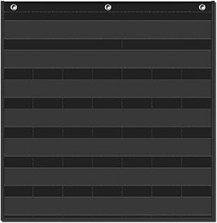 EAMAY Classroom Monthly Calendar Pocket Chart for 2.75 * 2.75 Cards,Homeschool Supplies and Classroom Must Haves! Only Chart(Black)