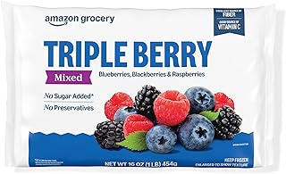 Amazon Grocery, Triple Berry Mix, 16 Oz, Frozen (Previously Happy Belly, Packaging May Vary).