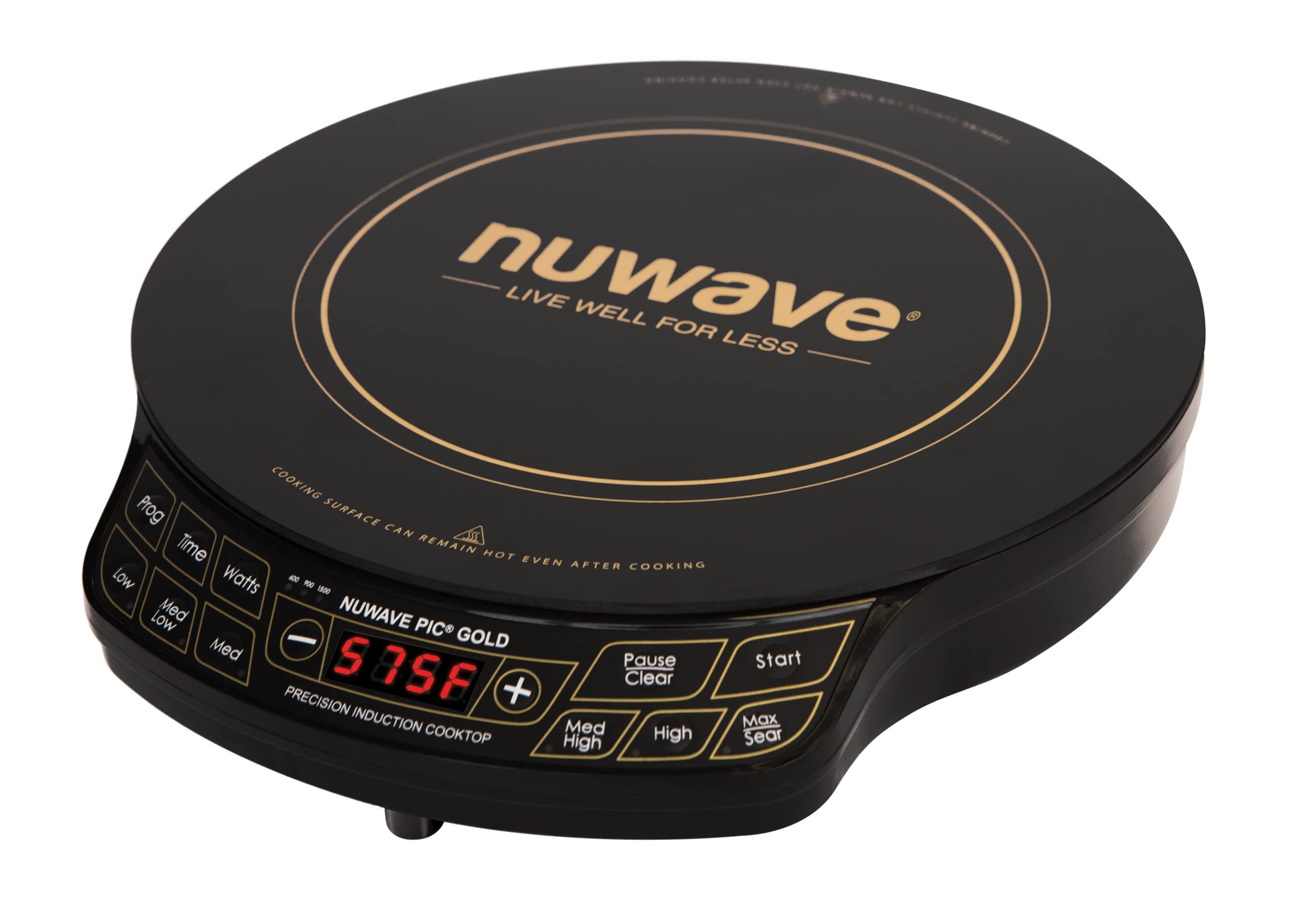 Nuwave Gold Precision Induction Cooktop, Portable, Large 8” Heating Coil, 12” Sh
