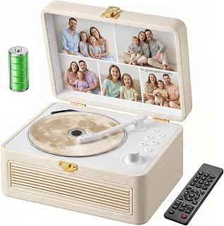 Gueray Portable CD Player with Bluetooth 5.4, 3600mAh Rechargeable Battery | Hi-Fi speakers,FM Radio, Leather retro suitcase style,Vintage CD Music Kpop Player,gift idea for music lovers,home decor