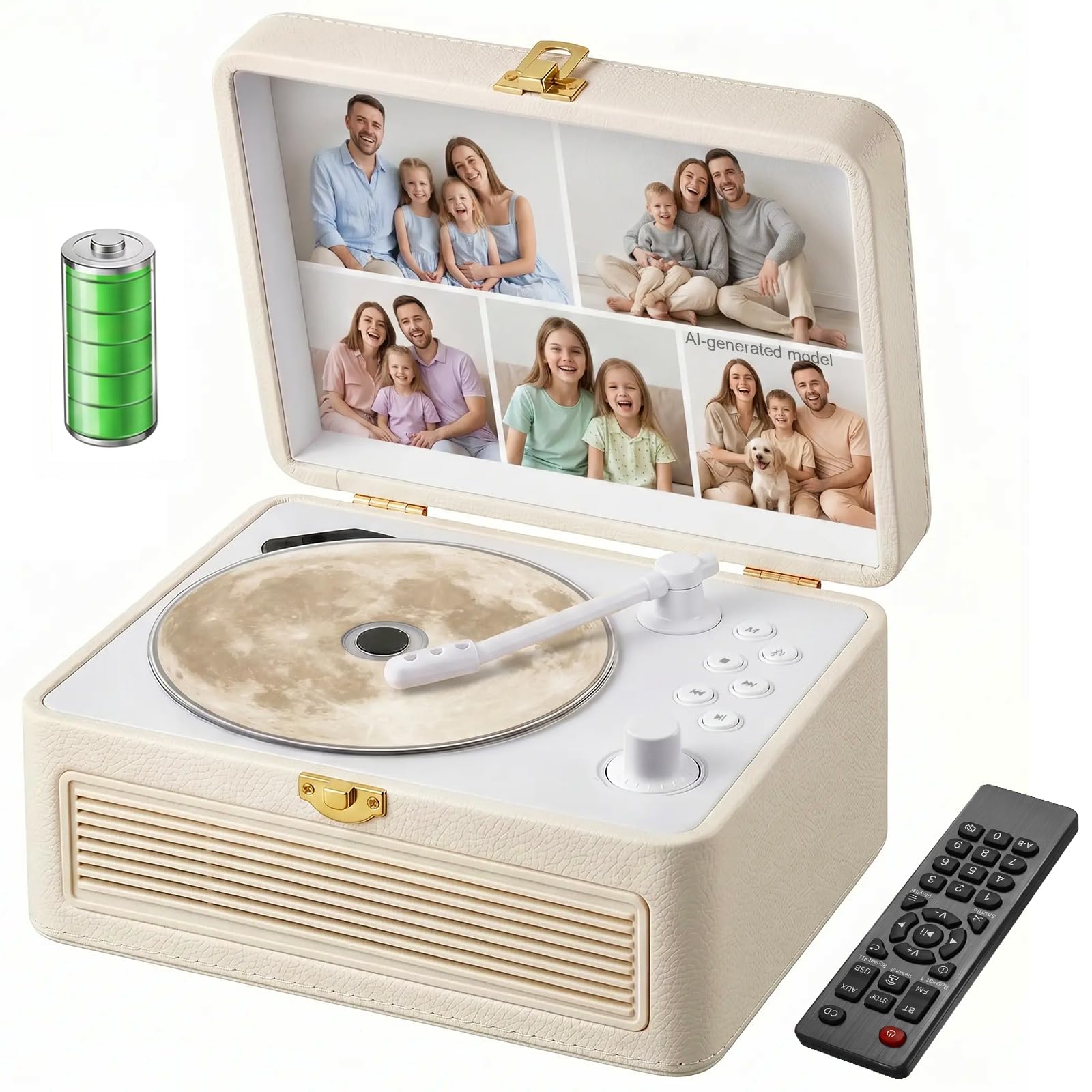 Gueray Portable CD Player with Bluetooth 5.4, 3600mAh Rechargeable Battery | Hi-