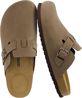 CUSHIONAIRE Men's Haze Cork Footbed Clog with +Comfort