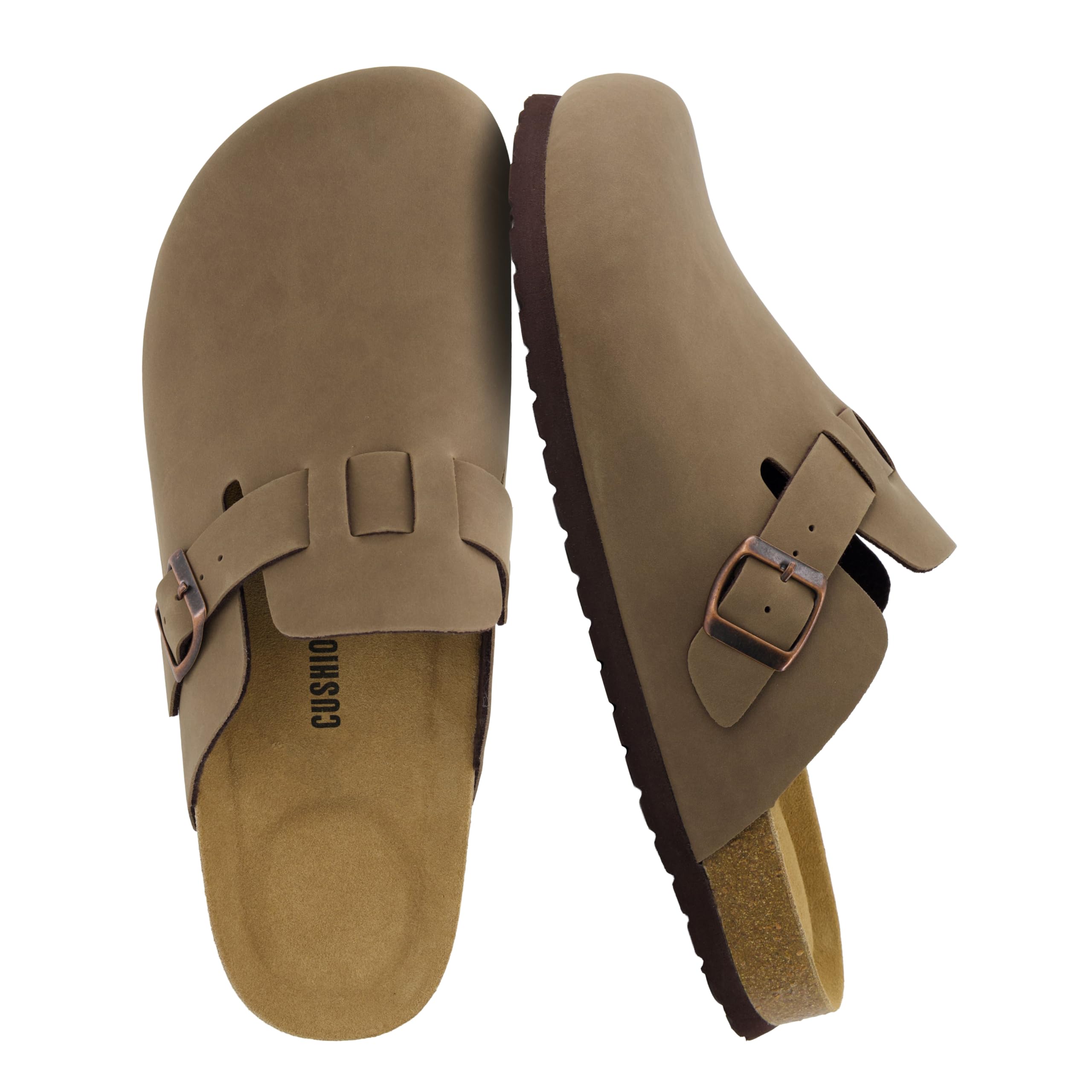 CUSHIONAIRE Men's Haze Cork Footbed Clog with +Comfort