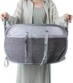 Collapsible Laundry Basket, 70L Tear Proof Foldable Pop-up Hamper