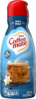 Coffee mate French Vanilla Liquid Coffee Creamer, 32 Fl Oz | Non-dairy gluten-free coffee creamer; French vanilla; 63 servings; 32 fl oz