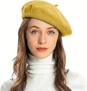 ZLYC French Style Classic Wool Beret Hat for Women