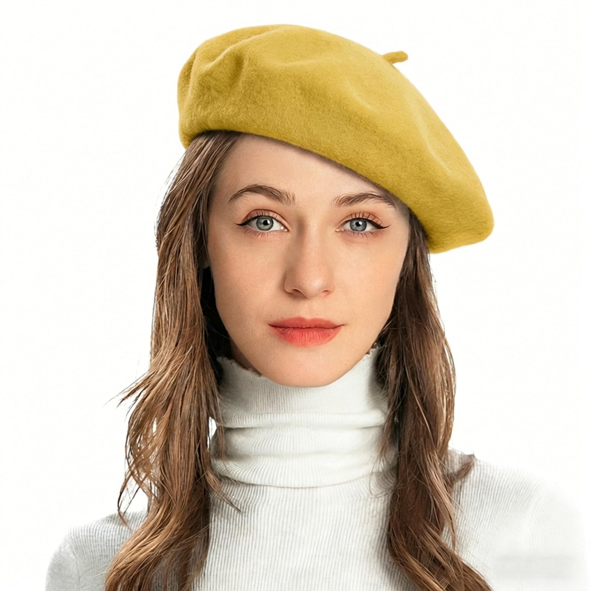 ZLYC French Style Classic Wool Beret Hat for Women