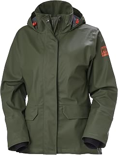 Helly-Hansen Women’s Luna/Gale Waterproof Rain Jacket with Adjustable Packable Hood in Collar, Pockets, and Neoprene Cuffs
