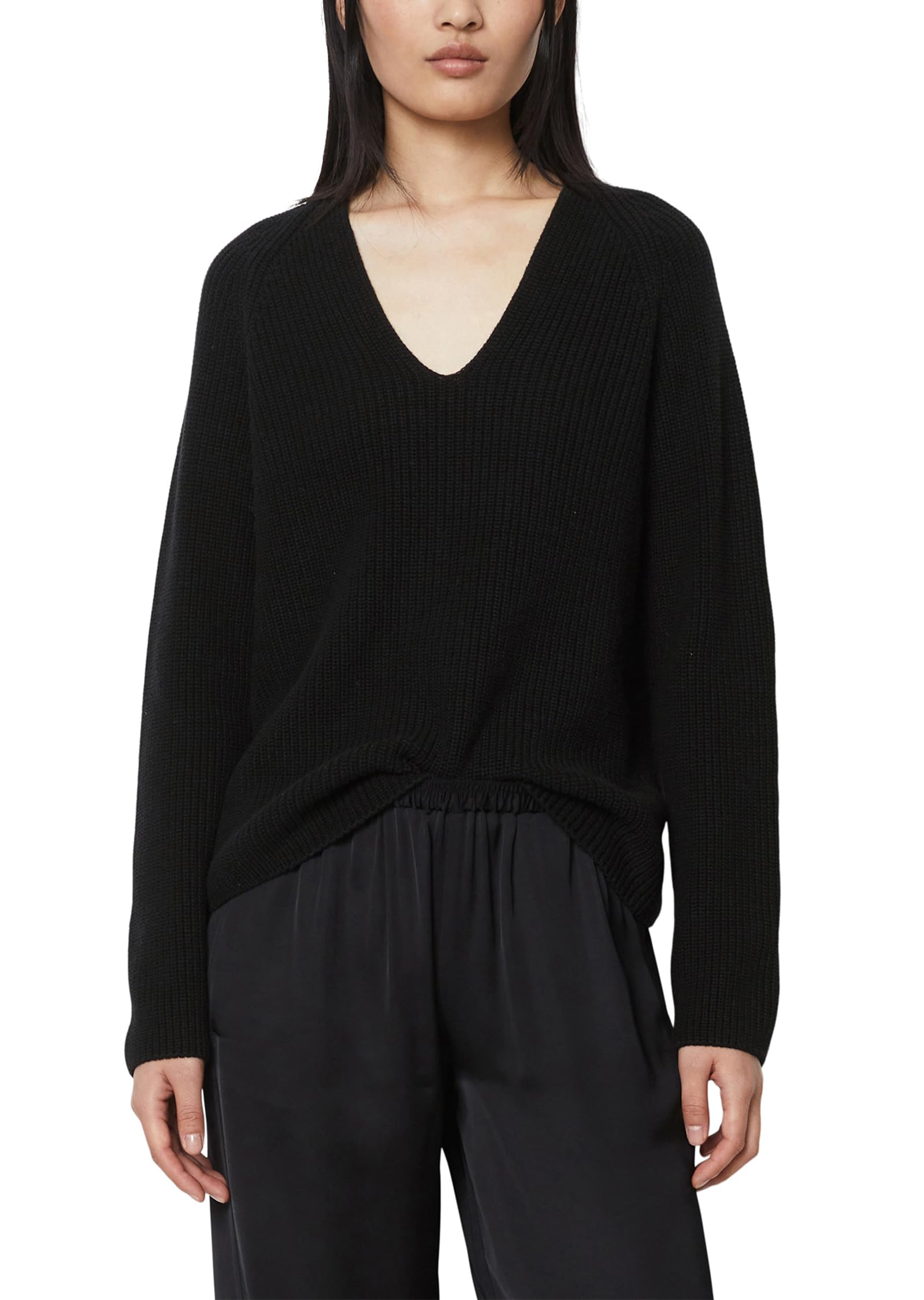 Marc OPolo Women's Organic Cotton Knitted Pullover with V Neck