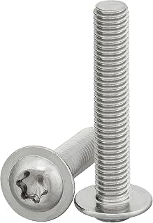 ISO 7380-2 Flanged Socket Head Screw, Flanged, Hex Socket Screw, Torx (ISR, TX) Pack of 10 A2 V2A Stainless Steel Flat Head Screws, Full Thread, M8 x 35 mm