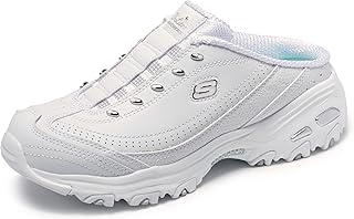 Skechers Women's D'lites Sneaker, White Silver, 4.5 UK Wide