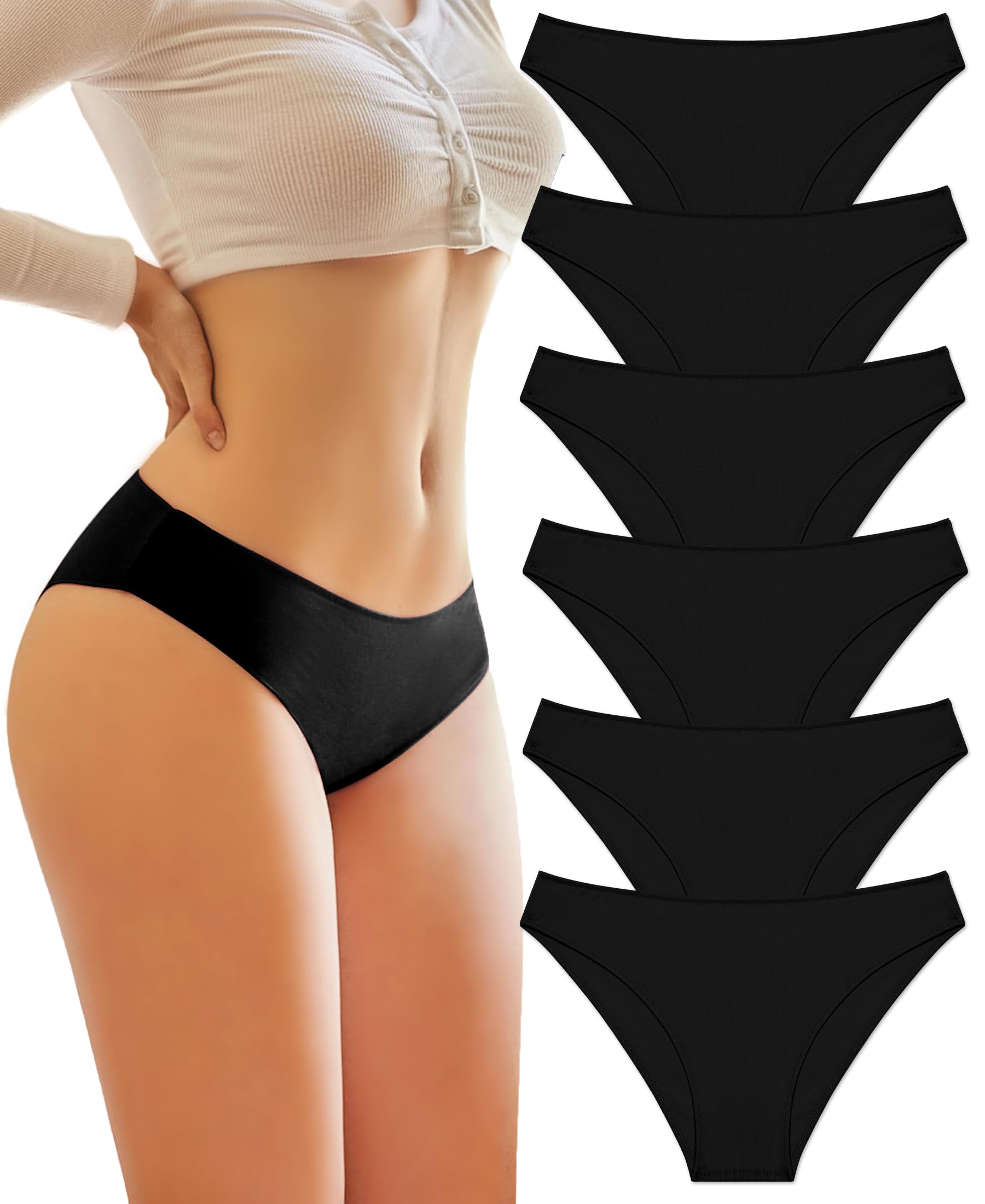 BeReady Underwear Women Cotton Ladies Knickers Multipack Pants for Women Low Ris