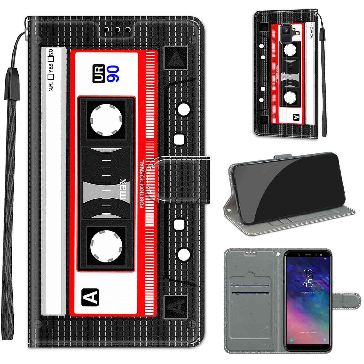 Samsung Galaxy A6 (2018) Case, with Card Slots and Kickstand Premium PU Leather 
