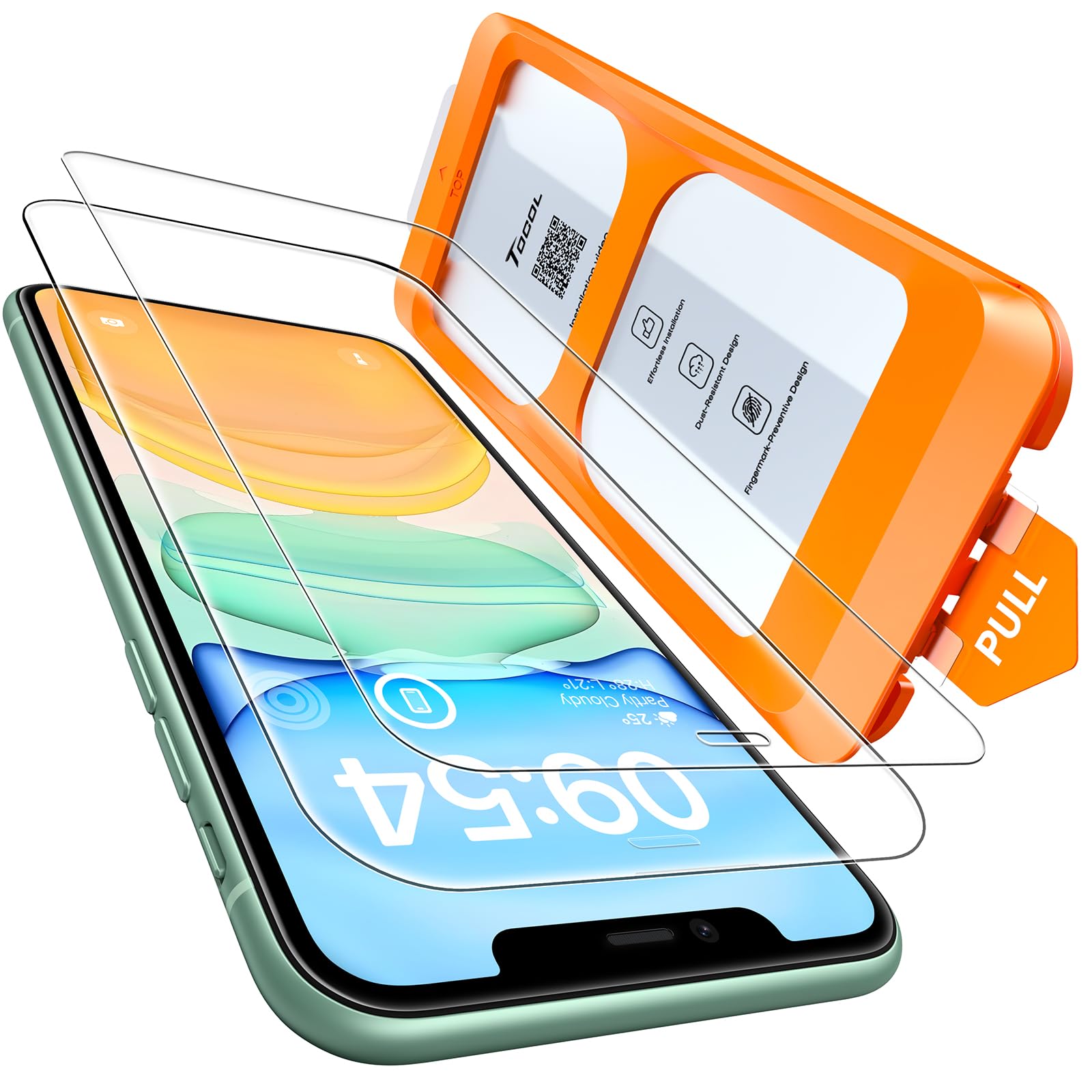 TOCOL for iPhone 11 / XR Screen Protector, Easy Installation