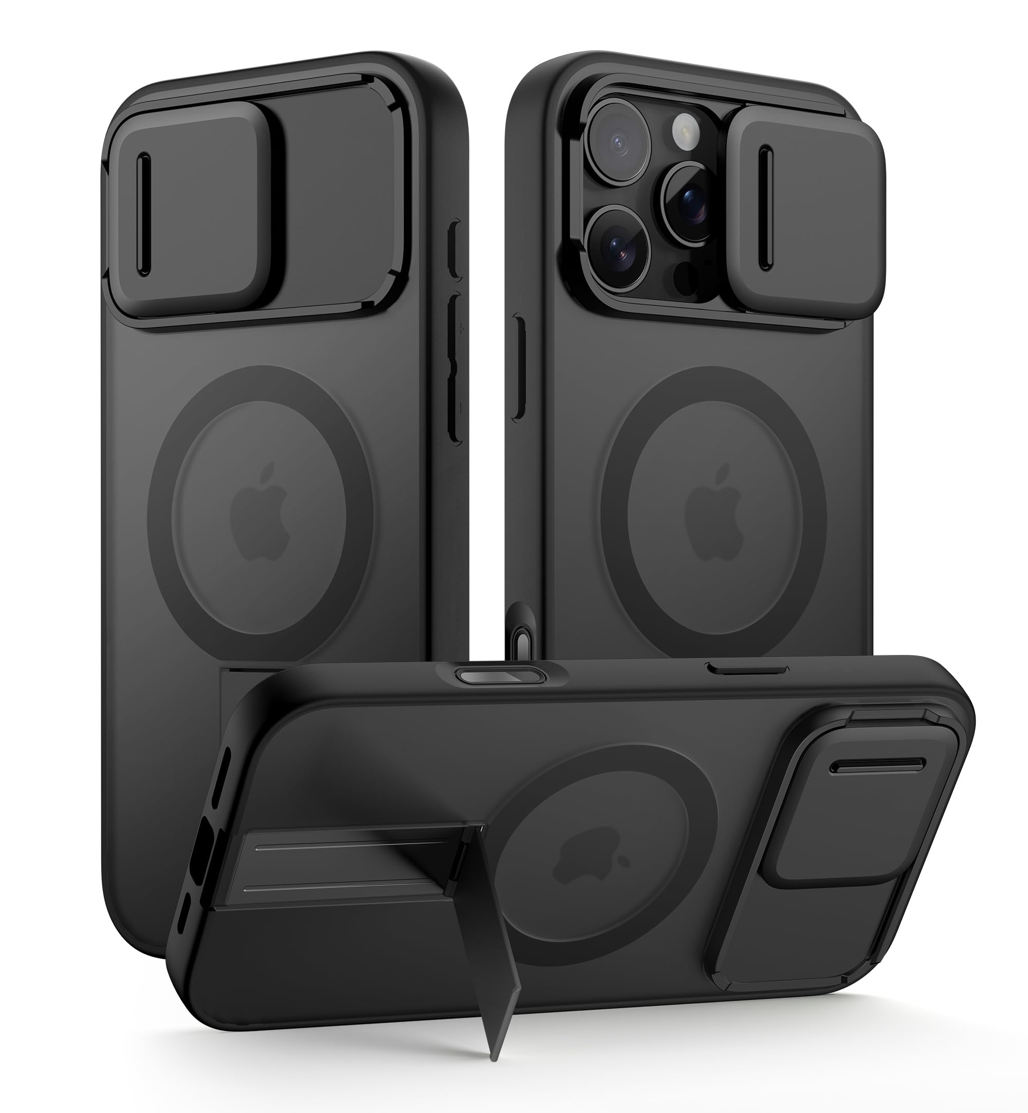 SURITCH for iPhone 16 Pro Max Case, Compatible with MagSafe, Built-in Kickstand 