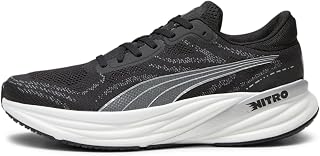 PUMA Magnify Nitro 2, Men's Running Shoes, Black White Silver Metallic