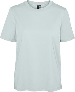 VERO MODA Basic Women's T-Shirt Top Crew Neck Short Sleeve Regular Cut