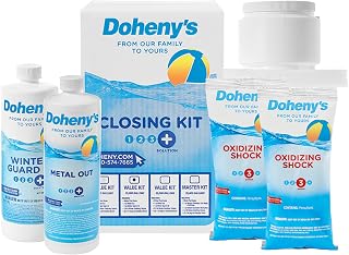 Doheny’s Ultimate Pool Closing Kit, Winterizing Chemicals for Above Ground Pools, Inground Pools, Includes Pool Shock, Algaecide, Stain Preventer, Treats up to 15,000 Gallons