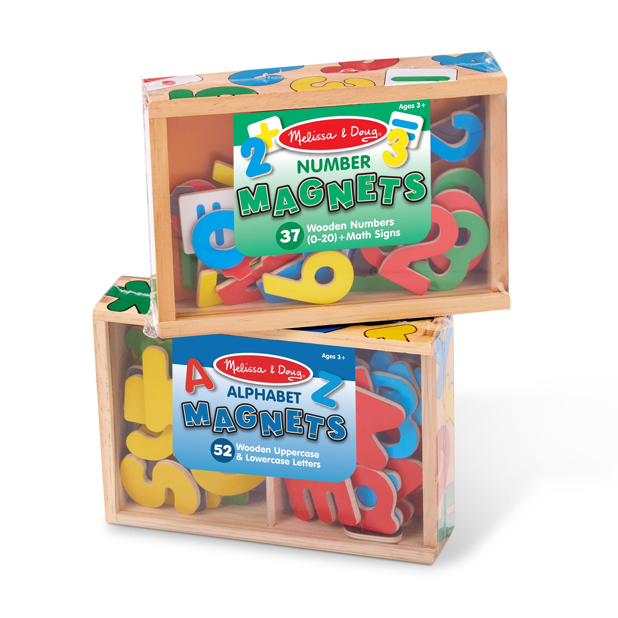 Melissa & Doug Deluxe Wooden Magnetic Letters & Numbers Set | 86 Pieces, 52 Alph