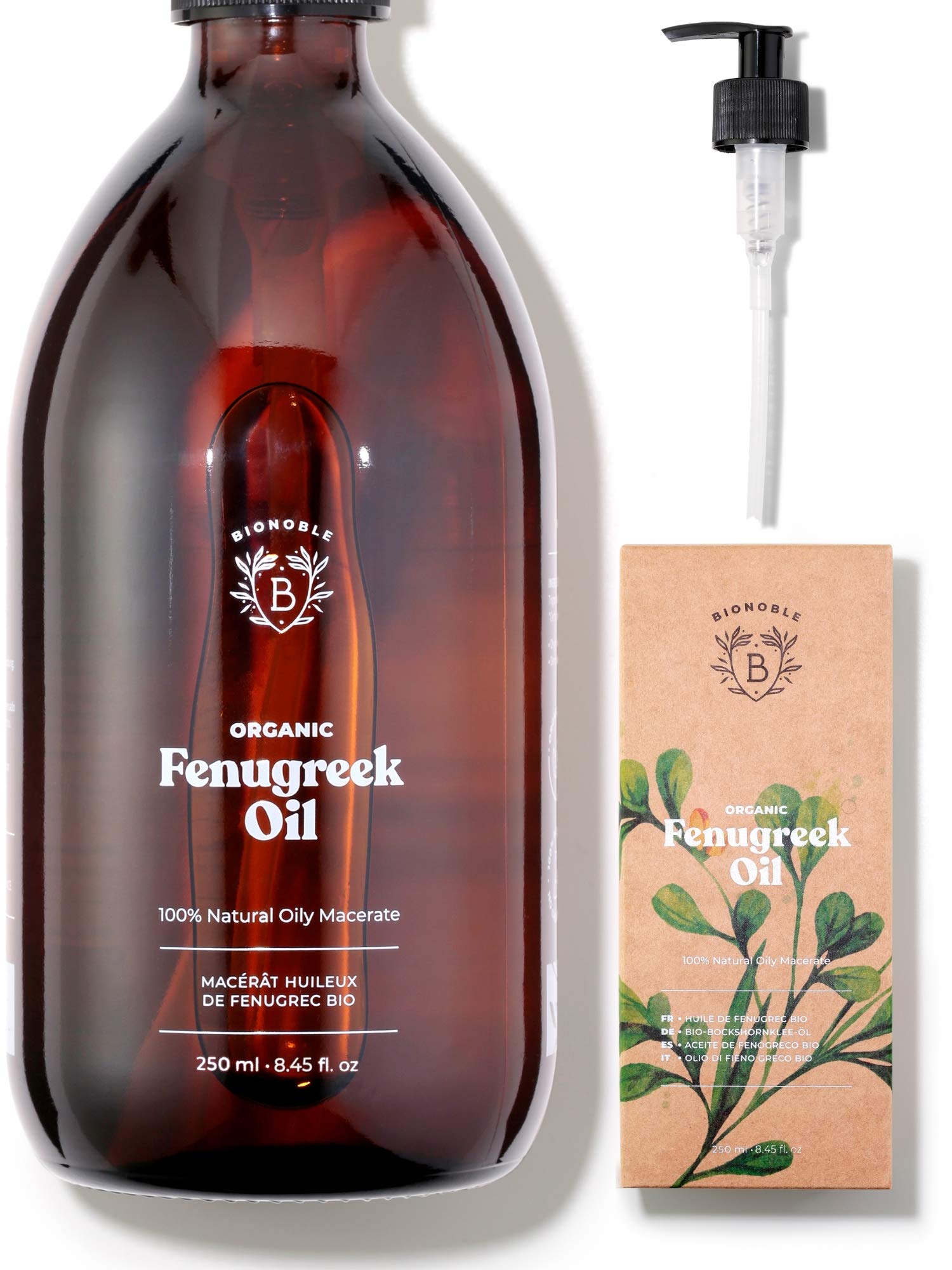 BIONOBLE Pure Fenugreek Oil for Breast, Hair - Organic, Natural - 250 ml
