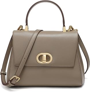Top Handle Bag Leather Satchel Bags for Women Luxury Designer Business Crossbody Work Purse with Multiple Internal Pockets
