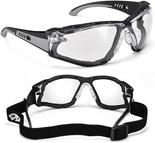 SAFEYEAR Anti Fog Safety Glasses for Work with Anti-Scratch UV 400 Anti Impact Safety Glasses CE EN166-For DIY Lab Chemistry Sports Glasses