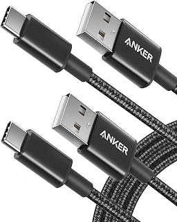 Anker USB-A to USB-C Cable, Durable Premium Nylon Cord | 480 Mbps, for iPhone 17 Series, Galaxy S10+, Beats Fit Pro, and More (2-Pack, 6 ft, Not Compatible with Power Delivery)