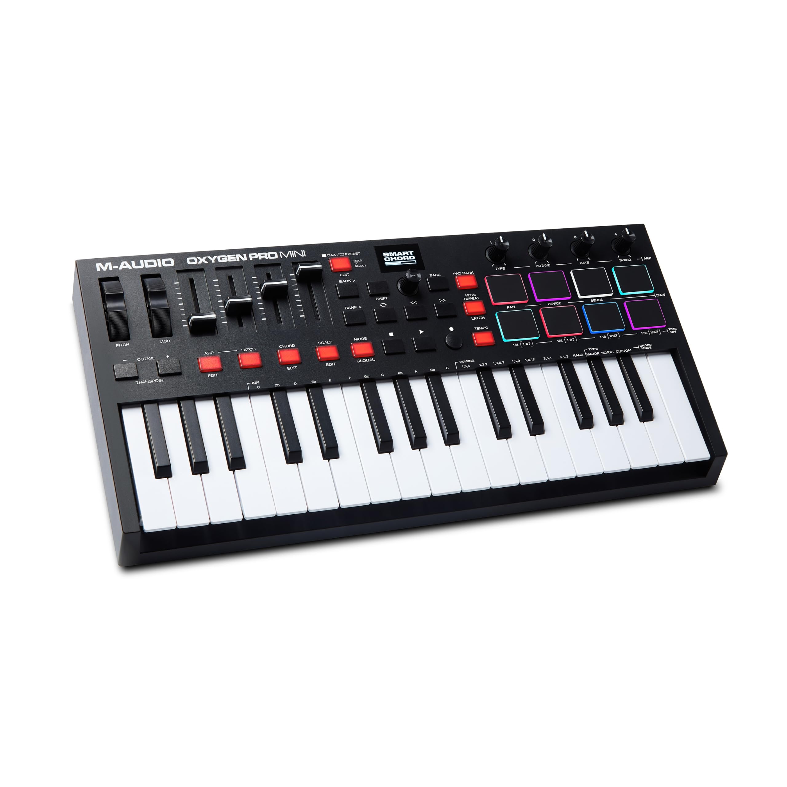 M-AUDIO Oxygen Pro Mini 32 USB MIDI Keyboard Controller | 32 Velocity-Sensitive 